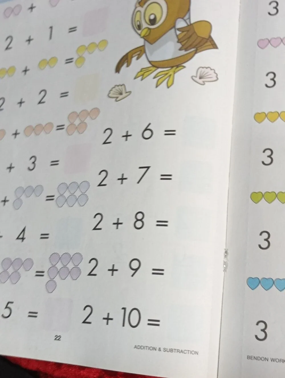 Bendon White and Blue Addition & Subtraction Activity Workbook for Kids